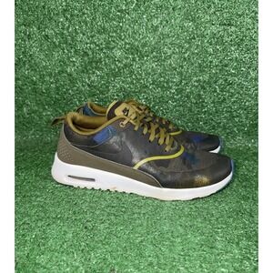 Nike Air Max Thea Womens Size 8.5 Green Blue Camo‎ Running Shoes Casual Sneakers